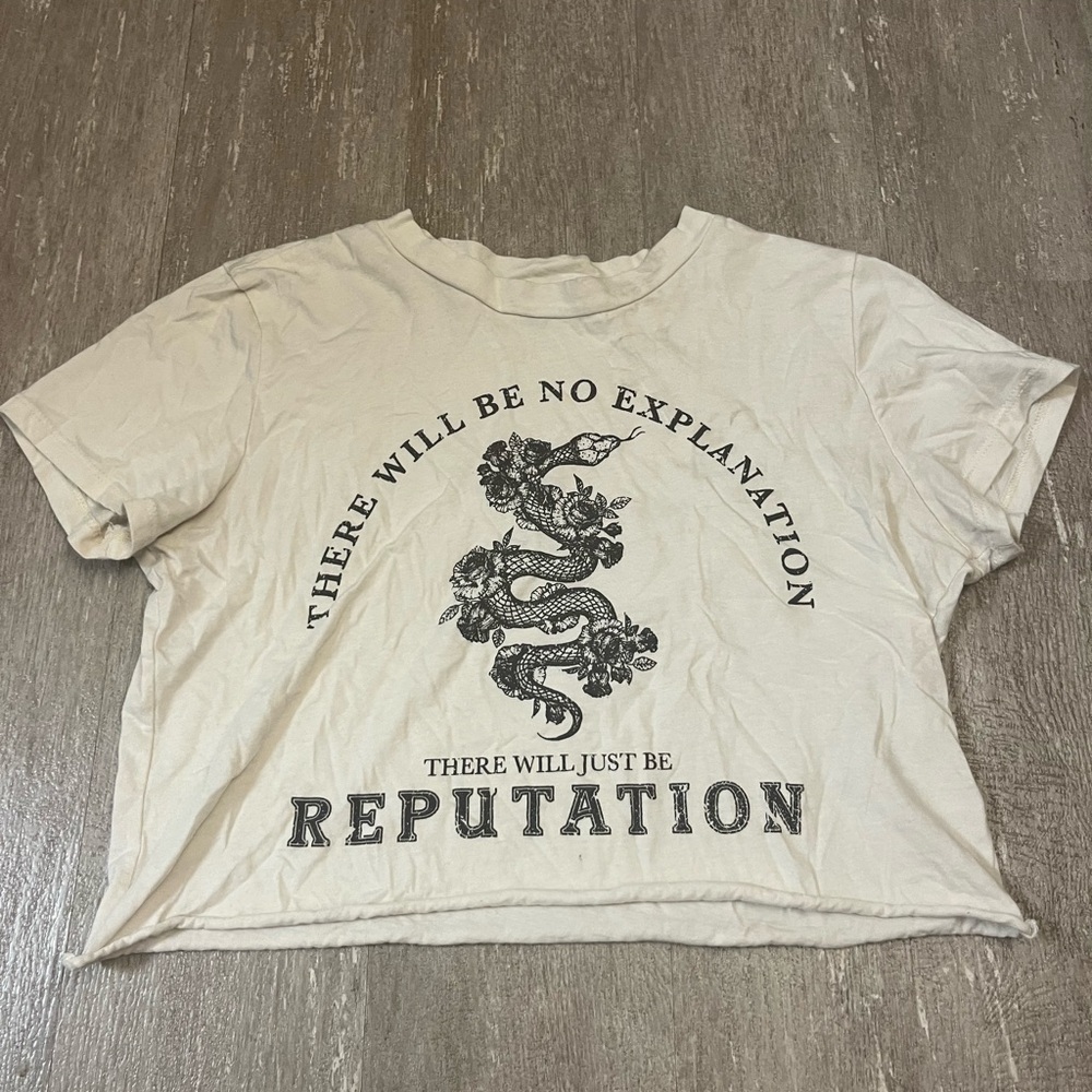 Women’s Taylor Swift Reputation Cropped Graphic Tee From Dry Goods